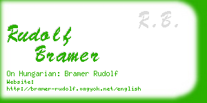 rudolf bramer business card